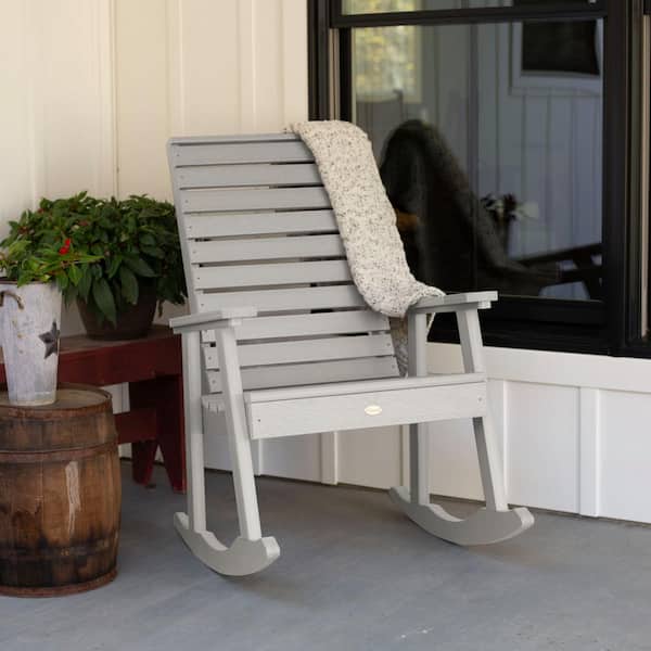 Highwood Weatherly Harbor Gray Recycled Plastic Outdoor Rocking Chair