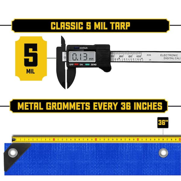 Bulldog Tarp PVC Coated Polyester With Grommets 2ft Apart 12ft X 20ft, Tarps - Canada