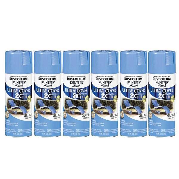 Painter's Touch 12 oz. Gloss Spa Blue Spray Paint (6-Pack)-DISCONTINUED