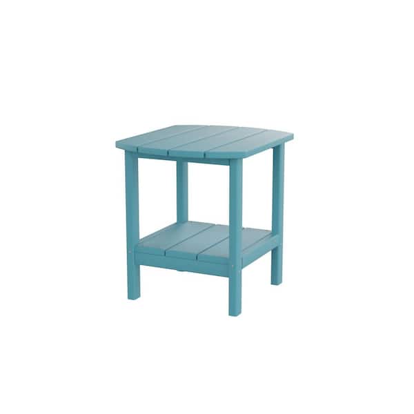 TIRAMISUBEST Blue Plastic HDPE Adirondack Side Table