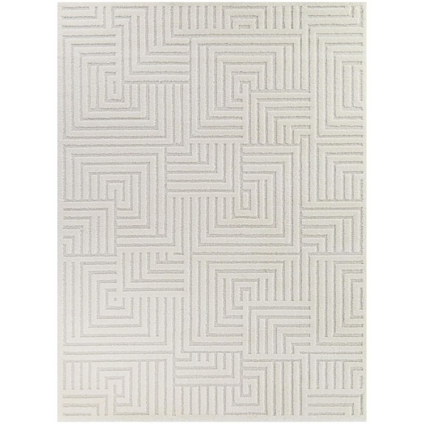 BALTA Chandra Cream 7 ft. 10 in. x 10 ft. Abstract Area Rug