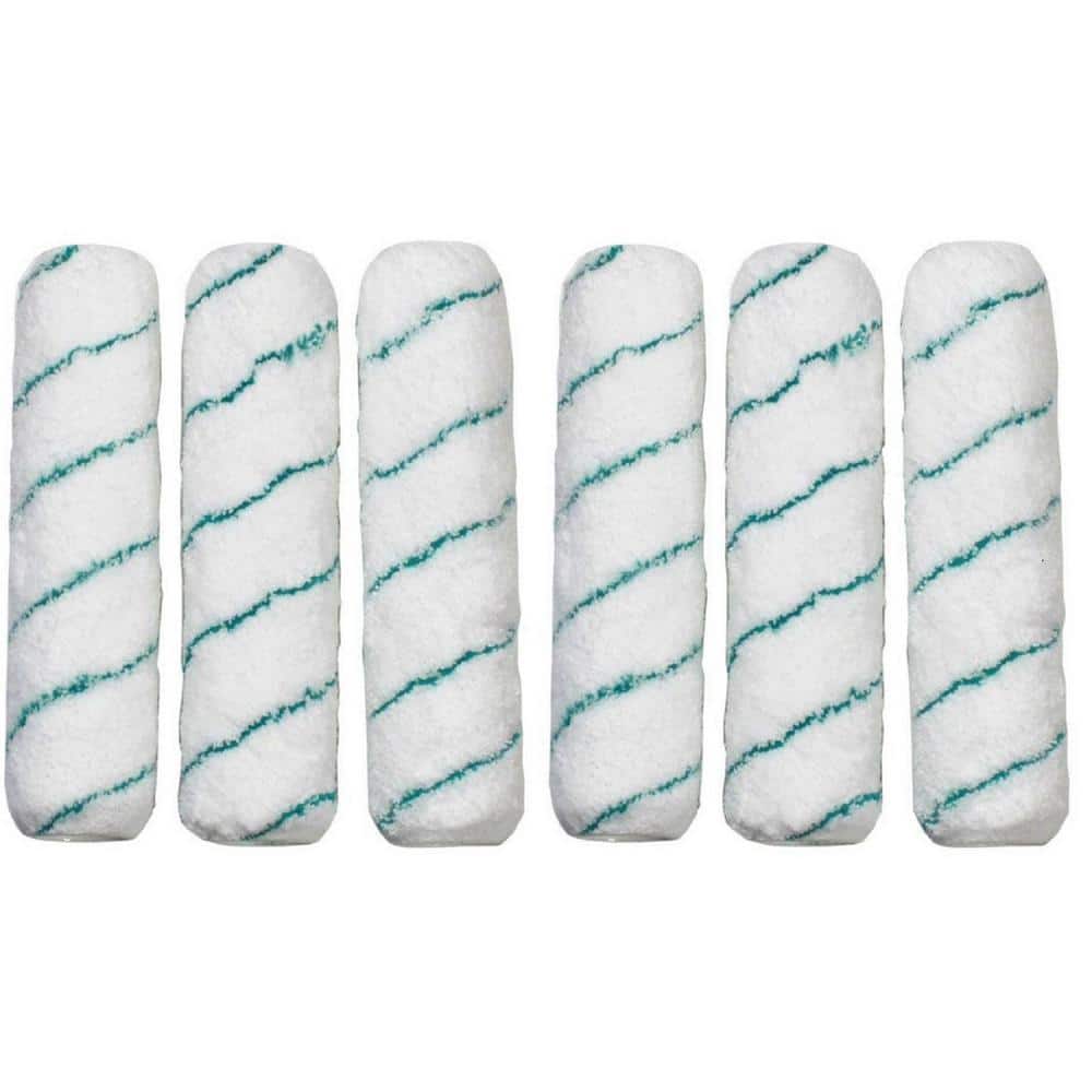 9 in. x 3/8 in. Microfiber Paint Roller Cover (6Pack) HD RS1736 0900