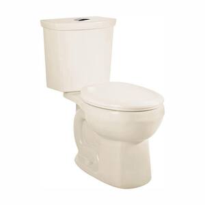 H2Option 2-Piece 0.92/1.28 GPF Dual Flush Round Front Toilet in Linen, Seat Not Included