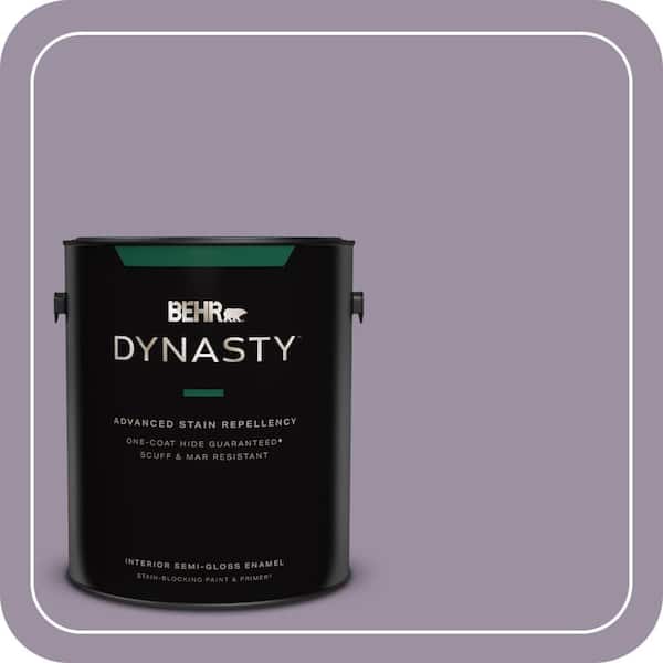 BEHR DYNASTY 1 gal. #660F-5 Amethyst Phlox Semi-Gloss Enamel Interior Stain-Blocking Paint & Primer