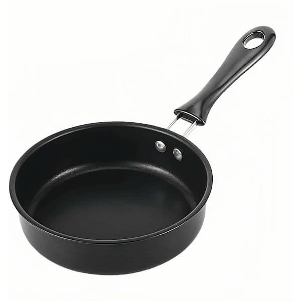 Metal 1-Piece Nonstick Granite Frying Pan Omelette Pans Black Marble Coating Induction Gas Electric Compatible Set