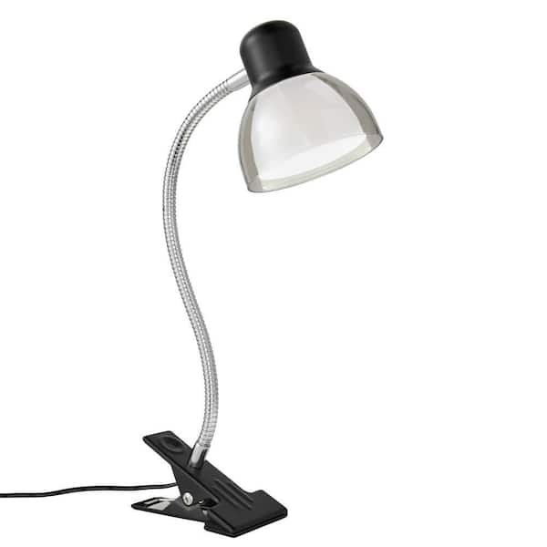 Hampton Bay 14 in. Black Integrated LED Clip Lamp