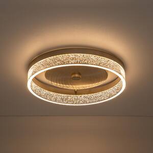 13 in. 20-Watt Modern Satin Nickel Integrated LED Flush Mount with Clear Bubble Acrylic