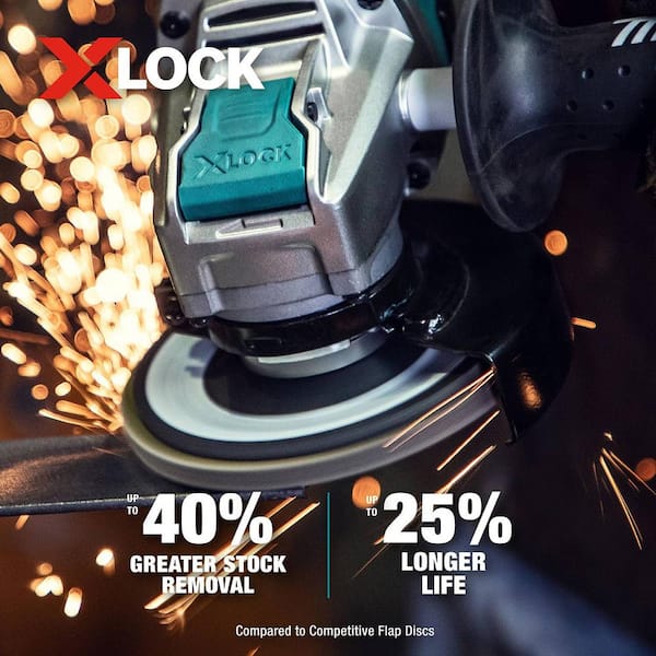 Makita X-LOCK 4‑1/2 in. 60 Grit Type 29 Angled Grinding and