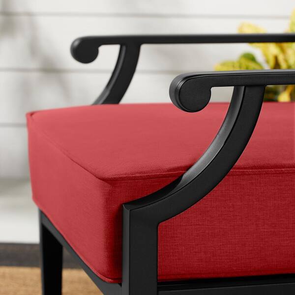 Hampton bay deep seating outdoor patio cushion in online chili