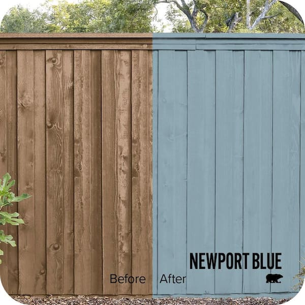 1 gal. #530F-4 Newport Blue Solid Color House and Fence Exterior Wood Stain