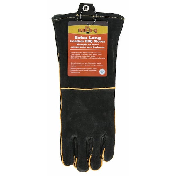 Mr. Bar-B-Q Long Leather BBQ Gloves