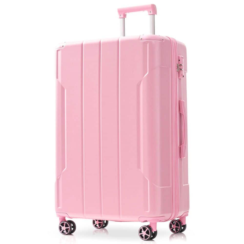 29.5 in. Pink Double Wheels Hardside Expandable Checked Luggage Suitcase price history on PriceWatchPro