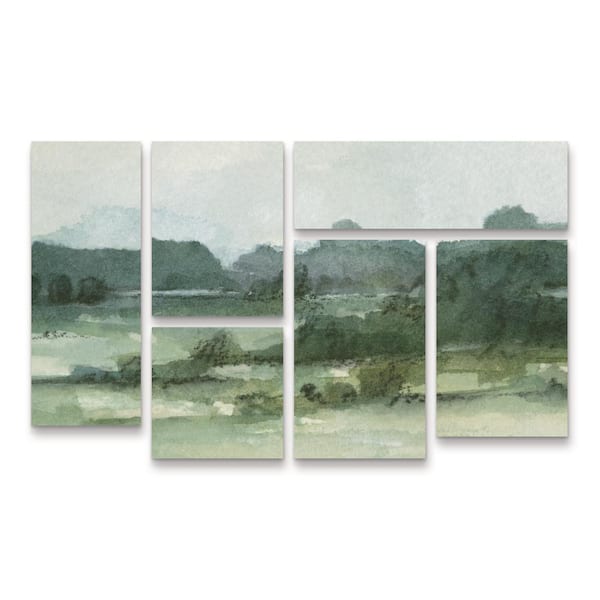 Trademark Fine Art Emma Caroline Marshy Landscape II 6-Piece Panel Set Unframed Photography Wall Art 28 in. x 47 in.