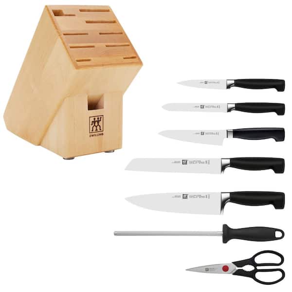 ZWILLING Four Star 8-Piece Stainless Steel Knife Block Set 1018574
