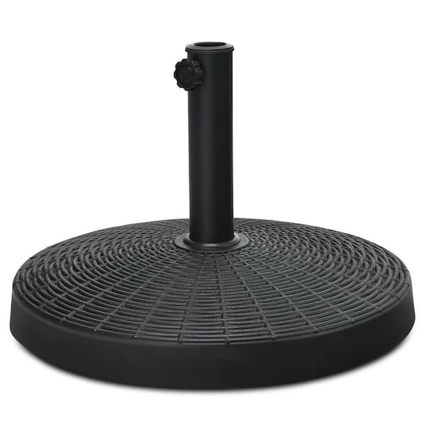 ANGELES HOME 49 lbs. 20.5 in. Resin Patio Umbrella Base Stand in Black for 1.5 in./1.9 in. pole