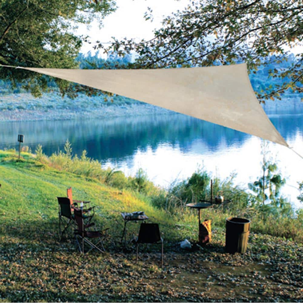 Coolaroo 16'5" Triangle Tan Polyethylene Outdoor Shade Sail
