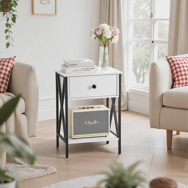 VECELO Versatile Nightstands X-Design Side End Table Night Stand
