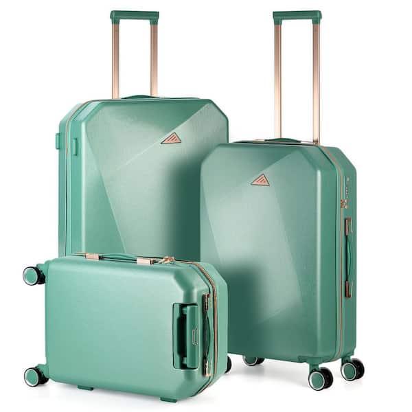 HIKOLAYAE New Kimberly Nested Hardside Luggage Set in Elite Mint, 3 Piece - TSA Compliant