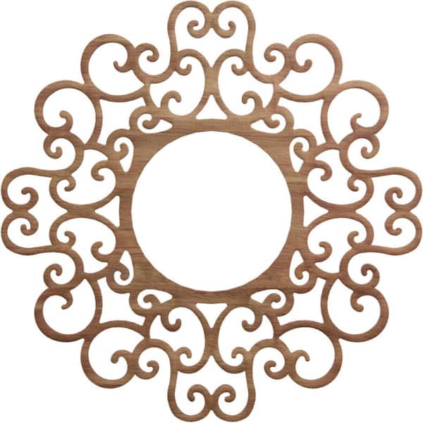 24 in. x 8.75 in. x 0.375 in. Wood Medallion Moulding