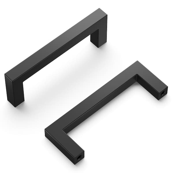 Heritage Designs 3-3/4 in. (96 mm) Center-to-Center Matte Black Drawer Bar Pull (10-Pack )