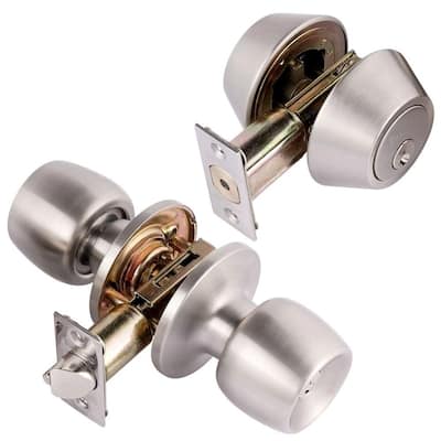 Premier Lock Stainless Steel Entry Door Handle Combo Lock Set with Deadbolt  and 12 SC1 Keys Total (3-Pack, Keyed Alike) LED03C-3 - The Home Depot