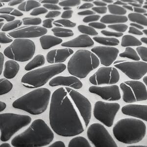 Black Marquina Pebble 12 in. x 12in. Recycled Glass Marble Look Floor and Wall Mosaic Tile (10.0 sq. ft./Case)