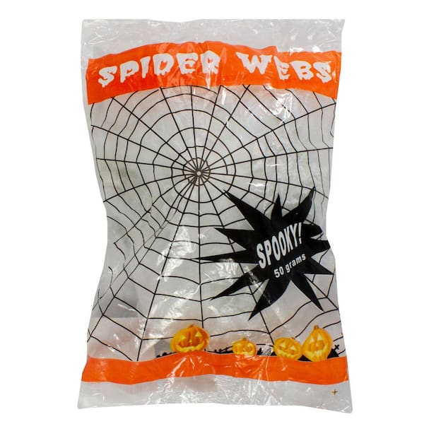 10" Stretchable White Spider Web Halloween Decoration