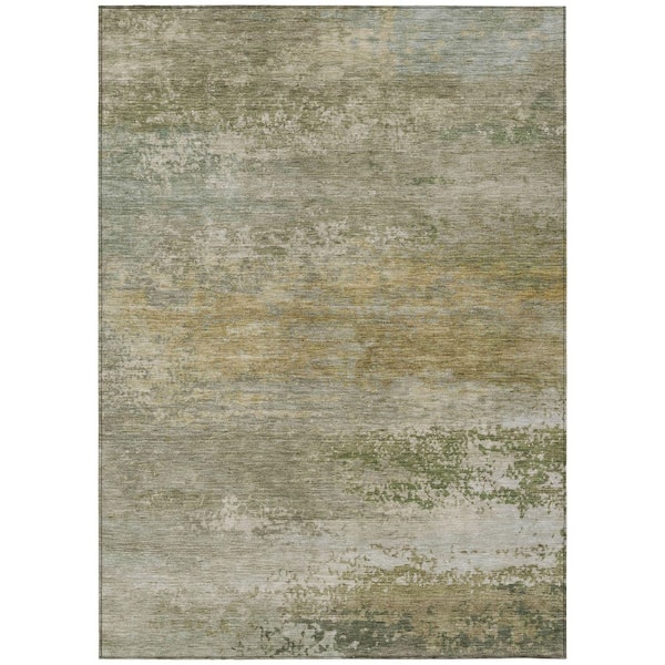Addison Rugs Chantille Machine Washable Indoor/Outdoor Abstract ACN2071 Beige 10 ft. x 14 ft. Area Rug
