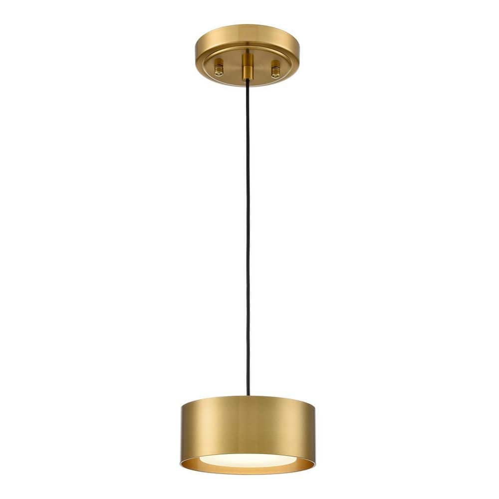Modern 26-Watt 1-Lights Gold Finish Integrated LED Kitchen Mini Island Pendant Light Fixture with Metal Shade price history on PriceWatchPro