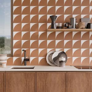 Stacy Garcia Tori Deco Terracotta 7.87 in. x 7.87 in. Matte Porcelain Floor and Wall Tile (11.19 sq. ft./Case)