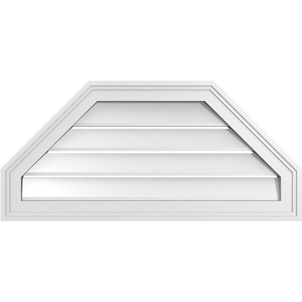 30 in. x 14 in. Octagonal Top Surface Mount PVC Gable Vent: Functional with Brickmould Frame price history on PriceWatchPro