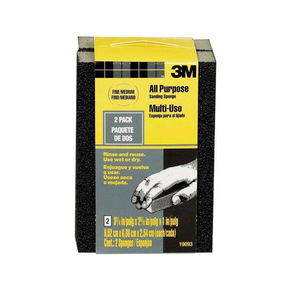 3M 80 Grit Fine to Medium AllPurpose Drywall Sanding Sponge (2Pack