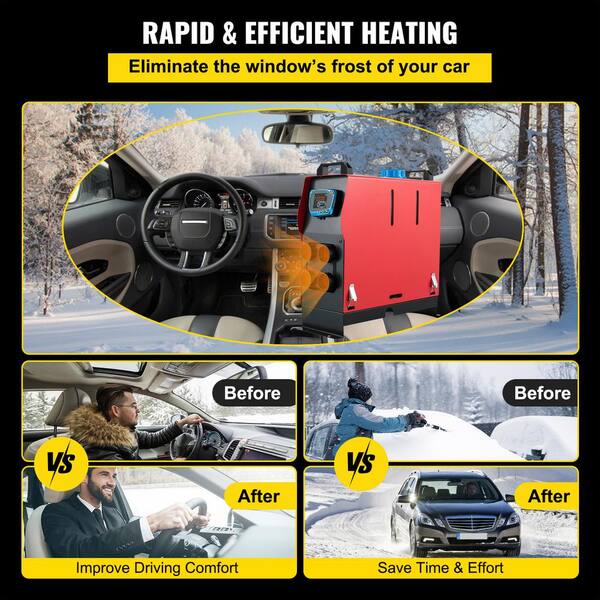 Chauffage Diesel - VEVOR - 12V 2KW Air Heater avec Switch LCD