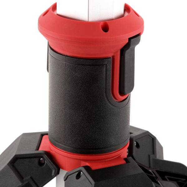 Milwaukee - M12 12-Volt Lithium-Ion Cordless 1400 Lumen ROCKET LED Stand Work Light Kit W/ Two 4.0 Ah Batteries, Charger and Bag