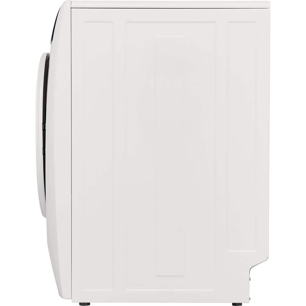 White Energy Star Front Load Electric Dryer with Steam and Moisture Sensing