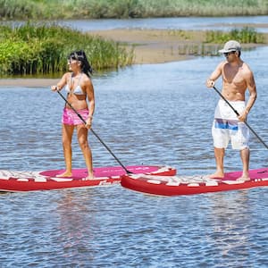 132 in. Pink Inflatable Stand Up Paddle Board SUP w/carrying bag Aluminum Paddle