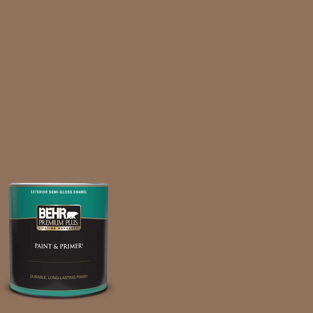 BEHR PREMIUM PLUS 1 qt. #N240-6 Wild Mustang Semi-Gloss Enamel Exterior ...