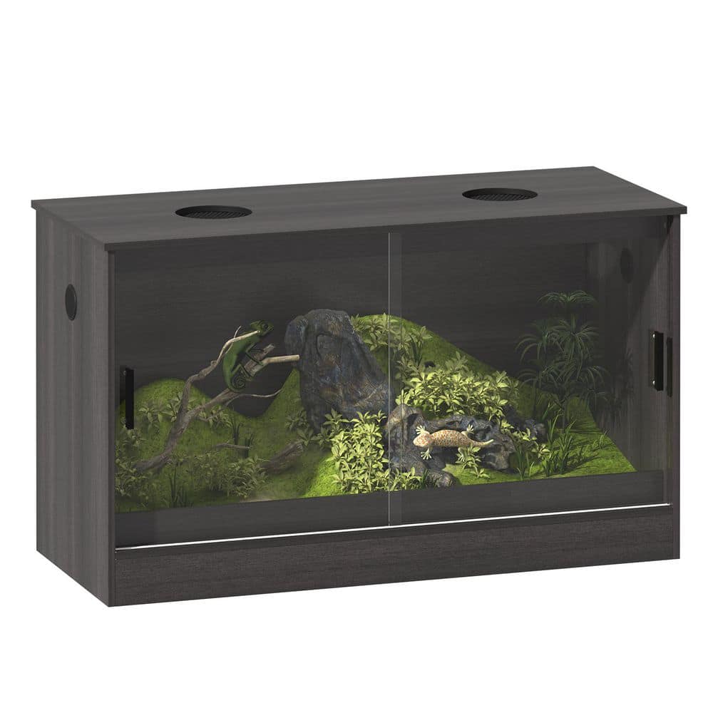 Dark Brown Wooden Small Animal Cage, Large Breeding Habitat Terrarium with Air Vents, Suitable for Hamster, and Reptiles price history on PriceWatchPro
