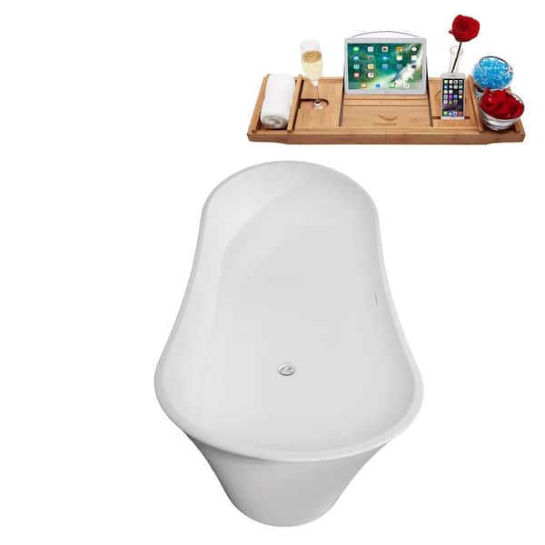 Streamline 67 in. x 31 in. Acrylic Freestanding Soaking Bathtub in