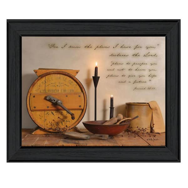 HomeRoots Charlie The Plans I have for You 1-Piece Framed Wall Art 14 in. x 18 in.