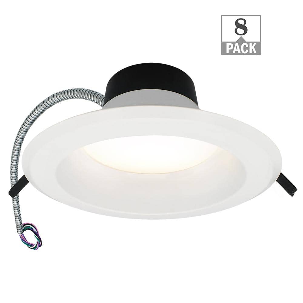 Capella 8 in. Commercial Downlight 120-277 Volt Integrated LED Recessed Light Trim Adjustable CCT Lumen Wattage (8-Pack) price history on PriceWatchPro