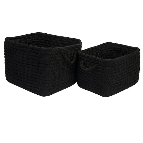 Colonial Mills Modern Mudroom Polypropylene Storage in Ebony (Set of 2)