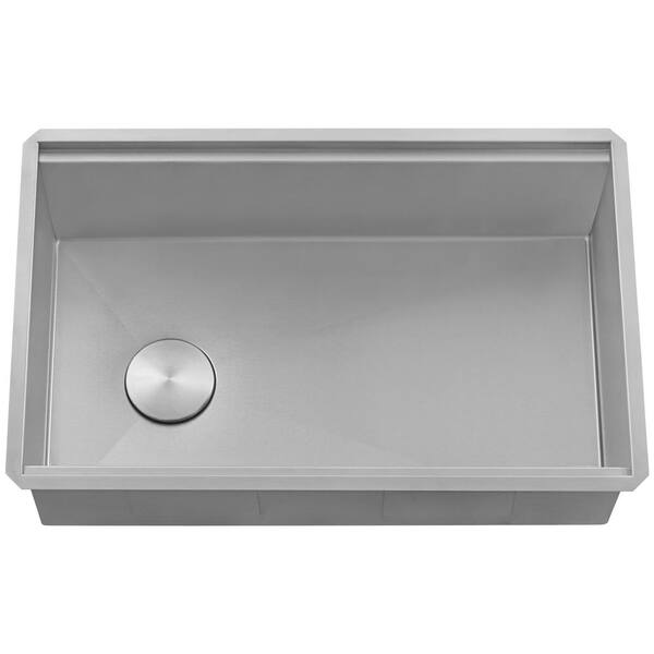 63 Workstation Sink - Double Bowl with Offset Drains - Reversible