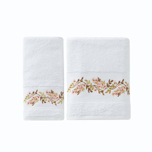 Nautica Oceane 2-Piece Pure White Cotton Hand Towel Set USHSBN1228716 - The  Home Depot