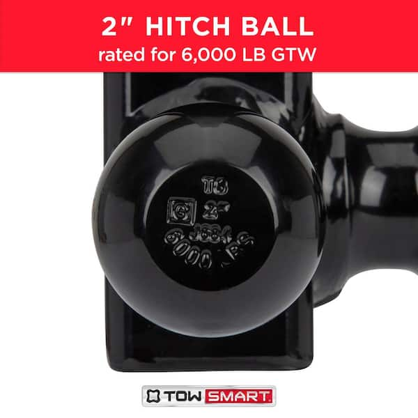 Ayleid Trailer Hitch Tri-Ball Mount with Hook & Pin Balls Sized 1-7/8  inches, 2 inches & 2-5/16 inches, Hitch Ball,Tow Hitch,Black Ball