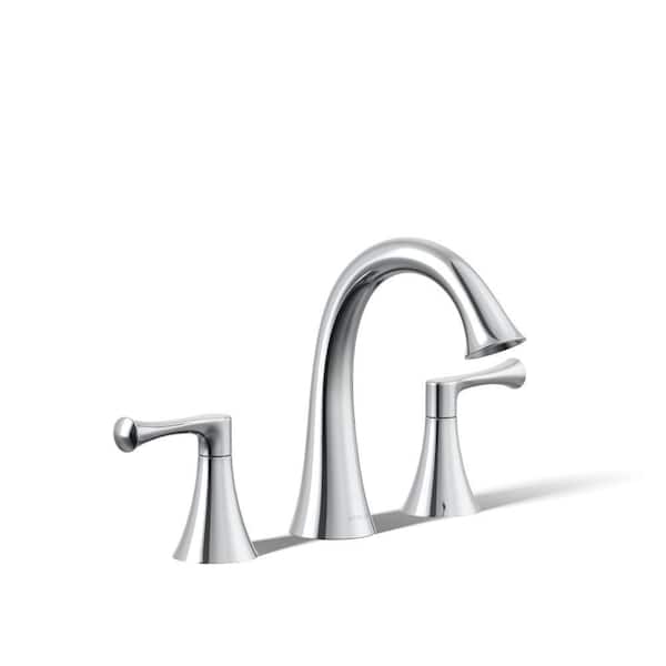 Buckley 8 in. Widespread Double Handle Bathroom Sink Faucet In Polished Chrome - 1.2 Gpm