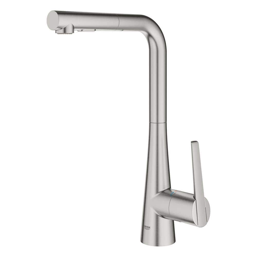 Stainless Steel Modern Pull-Out Spray Kitchen Faucet