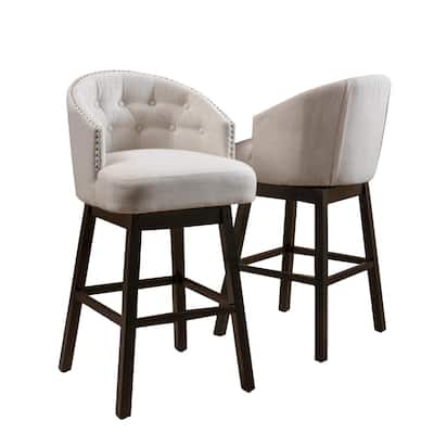 Low Back Bar Stools Furniture, Upholstered Swivel Counter Stools With Arms