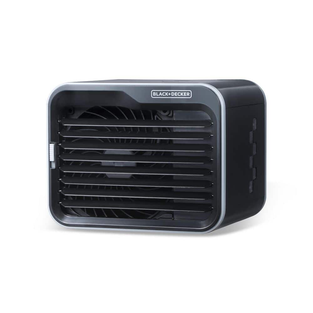 Desktop Air Cooler, Personal Portable Fan with 3-Speeds, Evaporative Air Cooler with 0.5L Water Tank, Black price history on PriceWatchPro
