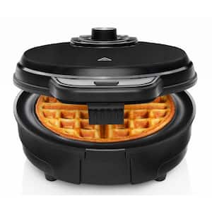 Anti-Overflow Belgian Waffle Maker with 7-Shade Settings and Non-Stick Plates